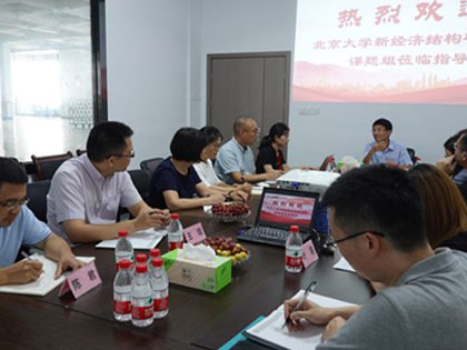 Institut Penelitian Ekonomi Struktural Baru Universitas Peking dan delegasinya datang ke Chengbang Hi-Tech, anak perusahaan Grup, untuk melakukan penyelidikan khusus